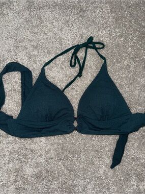 Berlook- Triangle Halter Bikini Top in Deep Teal